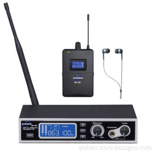 Wireless In-ear Monitor System with PLL Technology, for Both Stereo and Mono